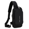 Pánská náprsní taška proti krádeži Tašky přes rameno USB nabíjení Crossbody balíček Školní taška na krátké cesty Tašky pro posly Pánské Oxford Sling Pack