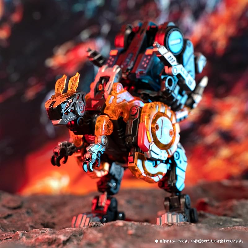 BEASTBOX 52TOYS BB-46PR&BB-02CR PYROMANCER&CRYOMANCER set de 2 piese jucării transformabile Se transformă din cub în dinozaur transformare