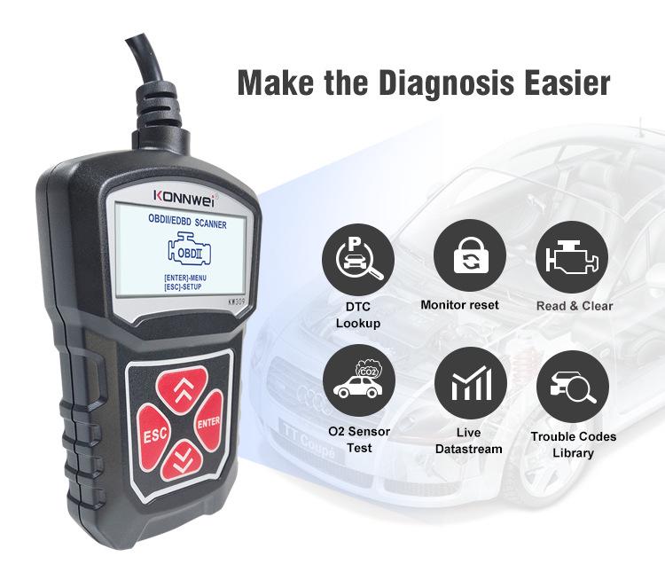 ANCEL AD310 KW309 Автомобильный OBD-сканер для диагностики неисправностей