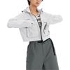 DECATHLON Urban Function Hooded Zipper Long Sleeve Short Cargo Multi-Pocket Jacket Women's Pearl Off-White