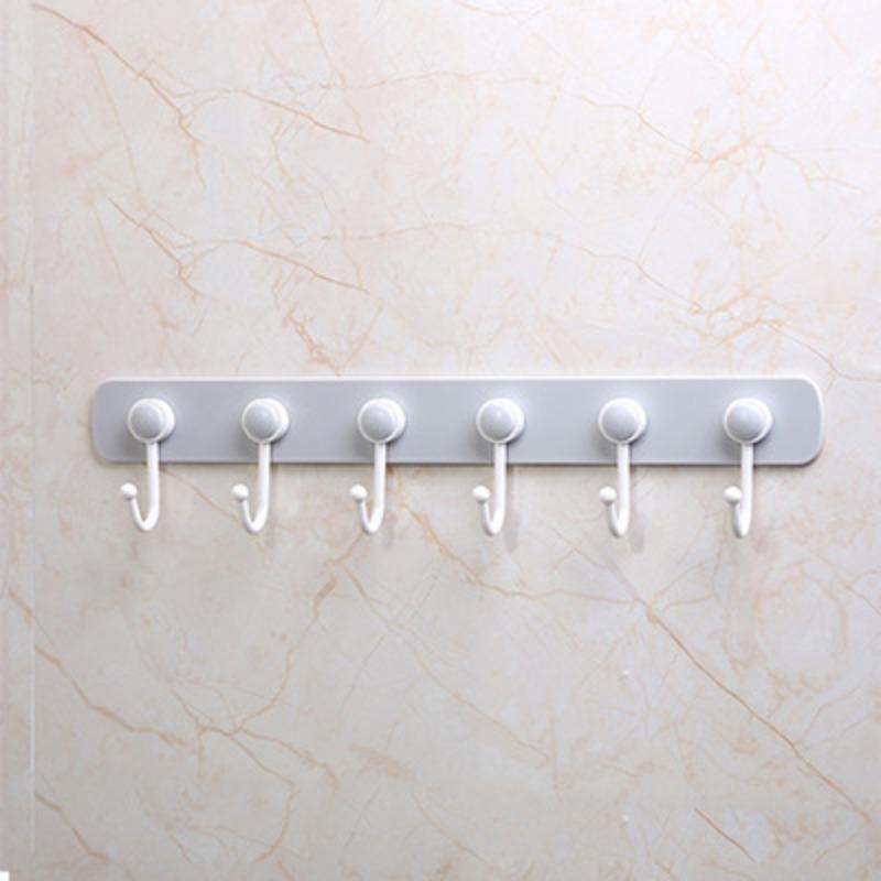 Creative Scandinavian Style Candy Color System Hooks Wall-mounted No-punch Storage Hooks Household Kitchen Bathroom Hooks