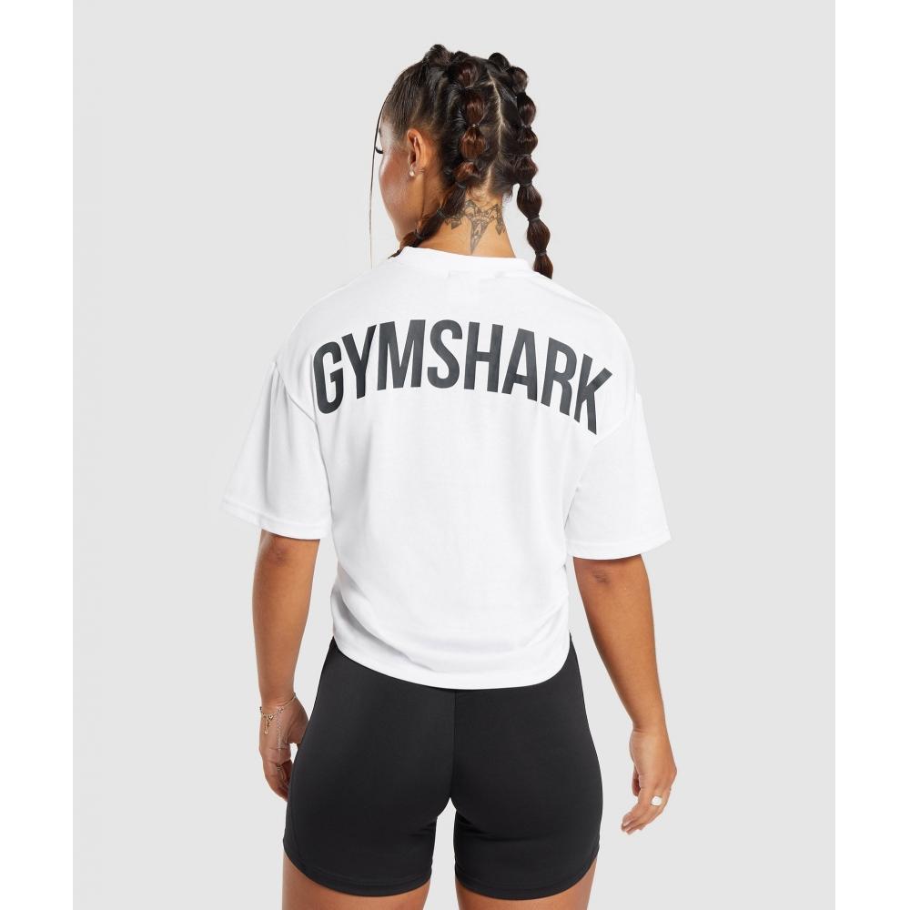 

Футболка GYMSHARK GS Power Oversized, белая B4A7O WB57 XS