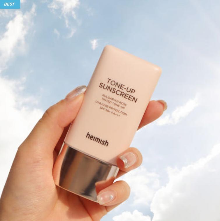Heimish Bulgarian Rose Tone-Up Sunscreen SPF50+ PA+++ – Brightening UV Base 30ml