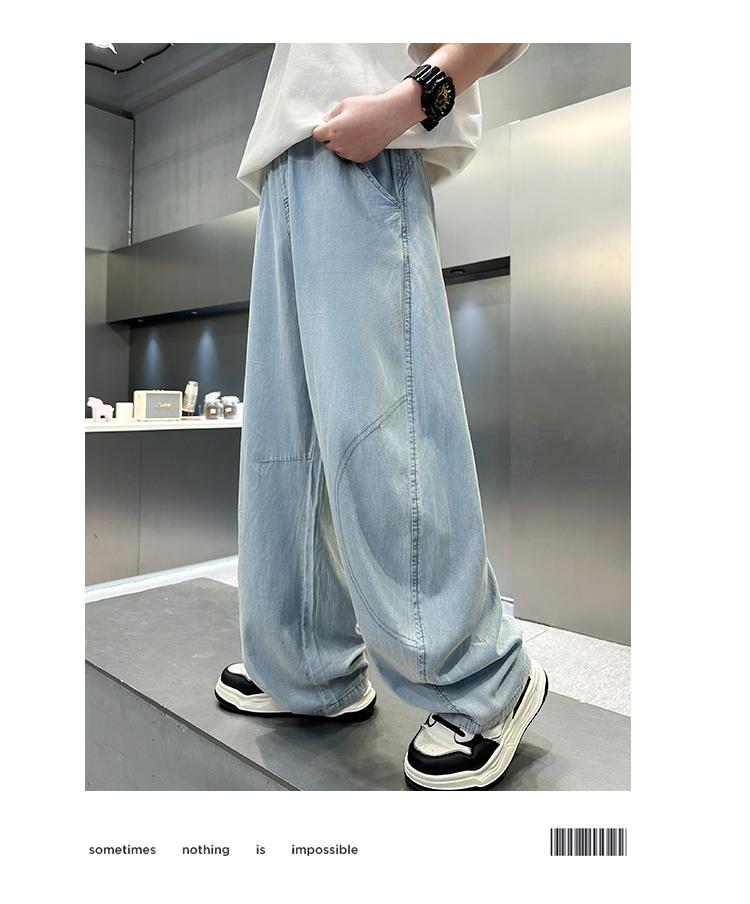 Boys' summer pants 2026 new item, mid size children's summer boys' leg binding children's thin wide leg workwear, mosquito proof pants