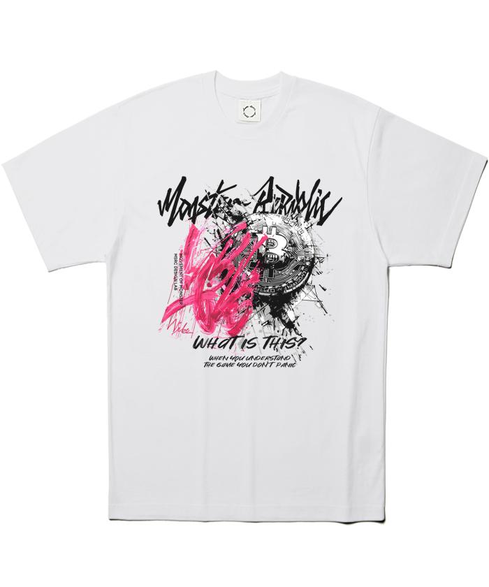 MONSTER REPUBLIC Bitcoin Vibe Vivid Pink T-Shirt White