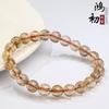 Hongchu Crystal Natural Brass Rutilated Quartz Bead Bracelet Natural Brass Red Titanium Crystal Bracelet