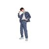 Button-Down Long Sleeve Denim Jacket Men jackets Dark-Blue LMT004985101253A02928