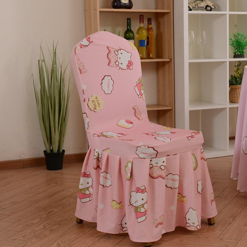 Hotel Chair Cover Household Stool Cover Restaurant Banquet Cartoon Theme Universal Baby Chair Cover Non-Slip
