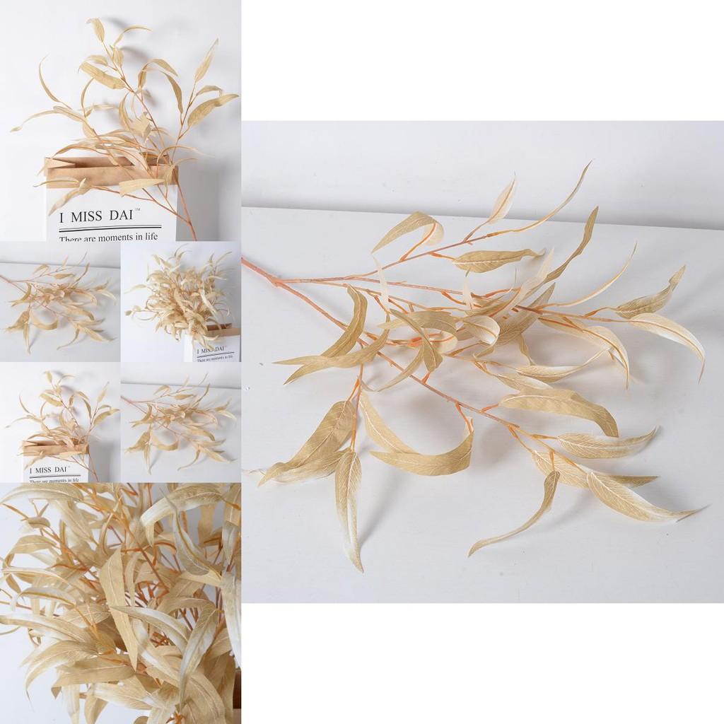 Large Artificial Willow Leaf With Silk Blossom For Celebration Photography And Living Space Decor