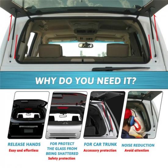 2Pcs Rear Window Glass Lift Support Gas Charged Struts For Nissan Pathfinder R51