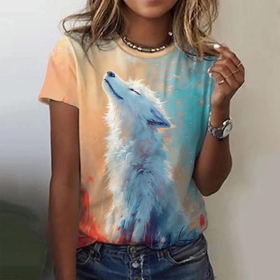 Summer  3D Print T-shirts Women Streetwear Casual Fashion Y2k Short Sleeve T Shirt O-neck Tees Tops Clothing