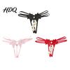 Perizoma Ricamato a Fiore da Donna Sexy Perla Sintetica G-String Perizoma Vita Bassa Floreale Biancheria Intima Erotica con Laccetti Schiena a Y Panty Elastiche Seducenti
