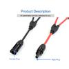 1PC Power Solar Connectors 30A Cavo Y-Branch, Adattatore parallelo per cavo solare in coppia per pannello solare 1*M/FF+1*F/MM nero rosso Power