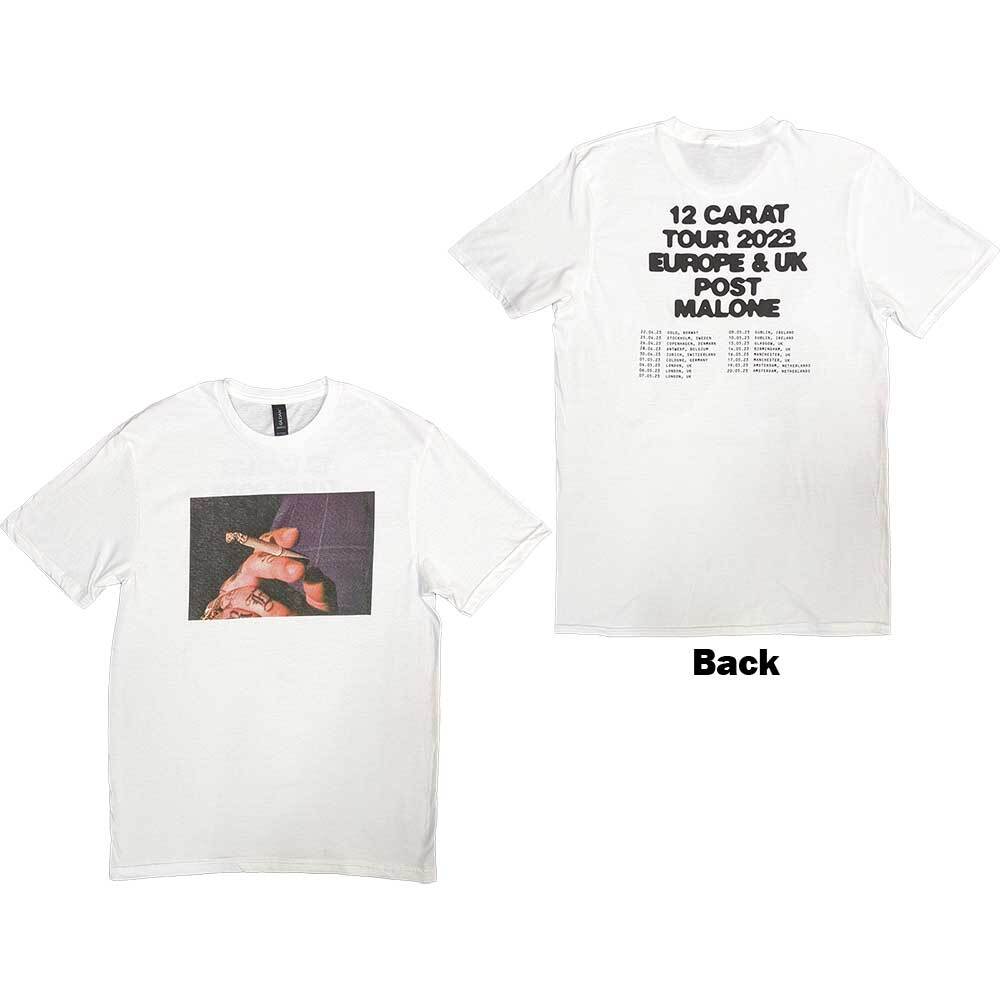 Post Malone Burn It Down 2023 Tour Dates T-Shirt White New XL