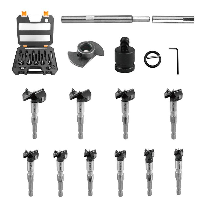 

10Pcs Woodworking Drill Bits Self Centering Hole Saw Cutter Carbon Steel Steel Carbide Wood Cutter Woodworking Tool 1