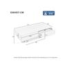 Couchtisch - MUVOE - Modern - 115 x 55 x 34 cm - 2 Schubladen - Integrierte LED-Beleuchtung