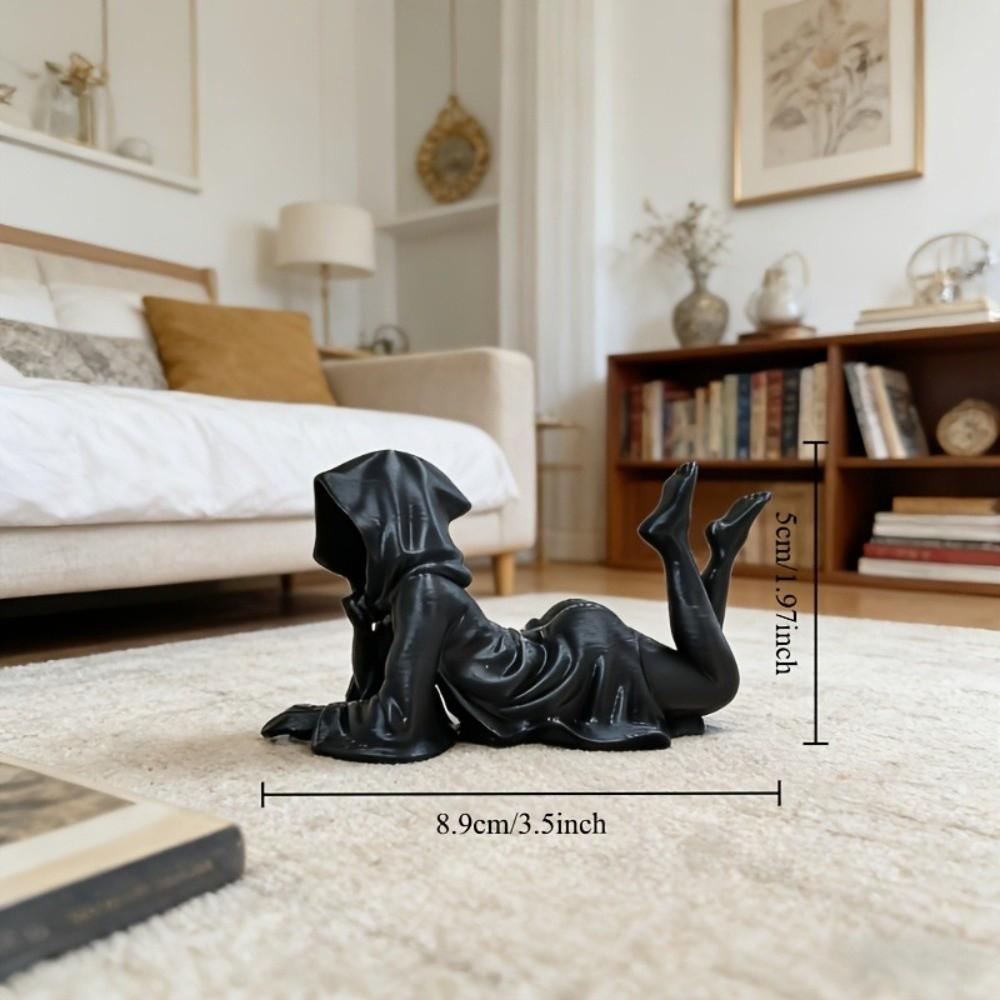 3D Printed Death Statue Home Decor Gothic Girl Statue Elegant Desktop Ornament  Office Decor
