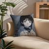 Anime E-Experiments L-Lain Pillow Case Comfort Sofa Bed Silky Elegant Invisible Zipper Custom Decorative Cushion Cover