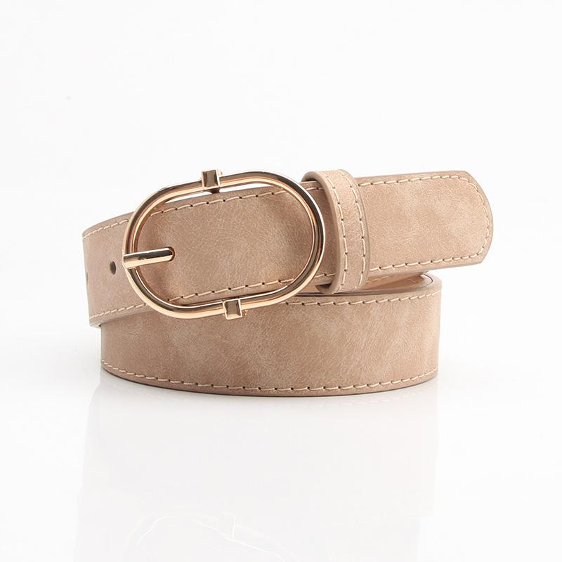 New Women's Belt Alloy Pin Buckle Soft and Comfortable Jeans Belt Girls' Clothing Matching Belt