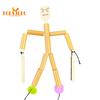 Bamboo Man Toy DIY Puppet Kit,Children Interactive Game,Bamboo Craft Material Kit,Boys Girls Gift