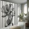 Floral And Girl Shower Curtain Set - Beautiful Art,Waterproof Polyester, Bathtub Partition, Modern Bathroom Decor