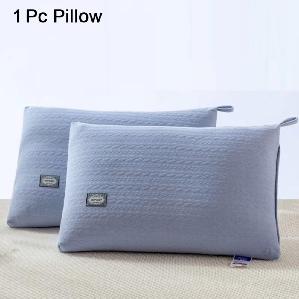 

Подушка в язана на шпильках Підтримка шиї Подушка, що не зминається М який наповнювач подушки Ліжко синій