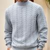 Men'S Sweater Turtleneck Warm Knitted Pullover Cable Knit Sweater Men'S Top Autumn and Winter Commuting Fashion Top Casual Dating Daily