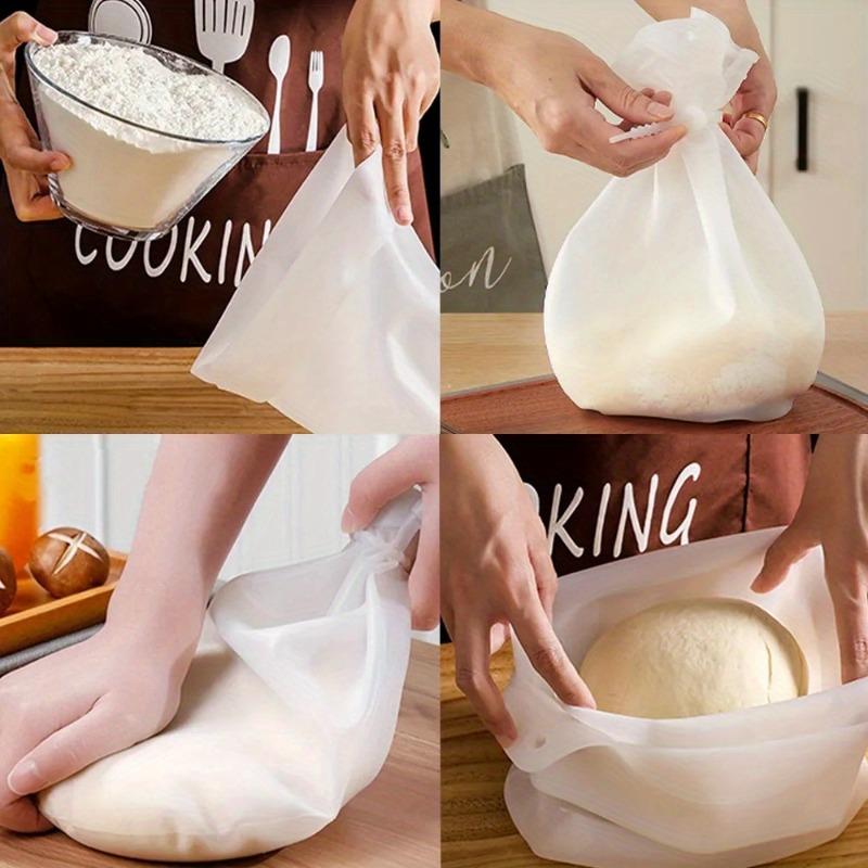 2PCS Silicone kneading bag, dough mixing bag for bread, pastries, and pizza dough, baking tool.