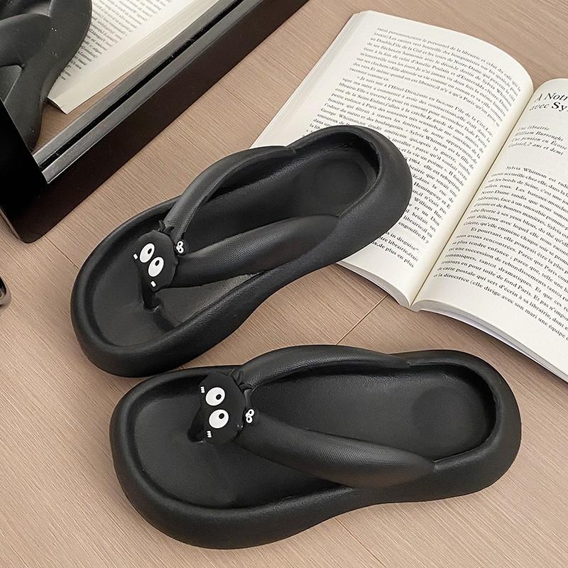 

Шлепанцы женские летние модные и легкие верхняя одежда с плоской подошвой пляжная обувь для пар на отдыхе ущипнуть ноги классные тапочки для женщин 40-41 чёрный