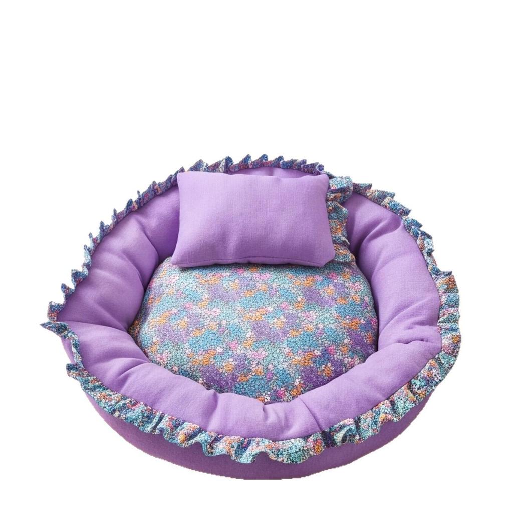All-Season Pet Bed: Round Mat for Small-Medium Cats & Dogs
