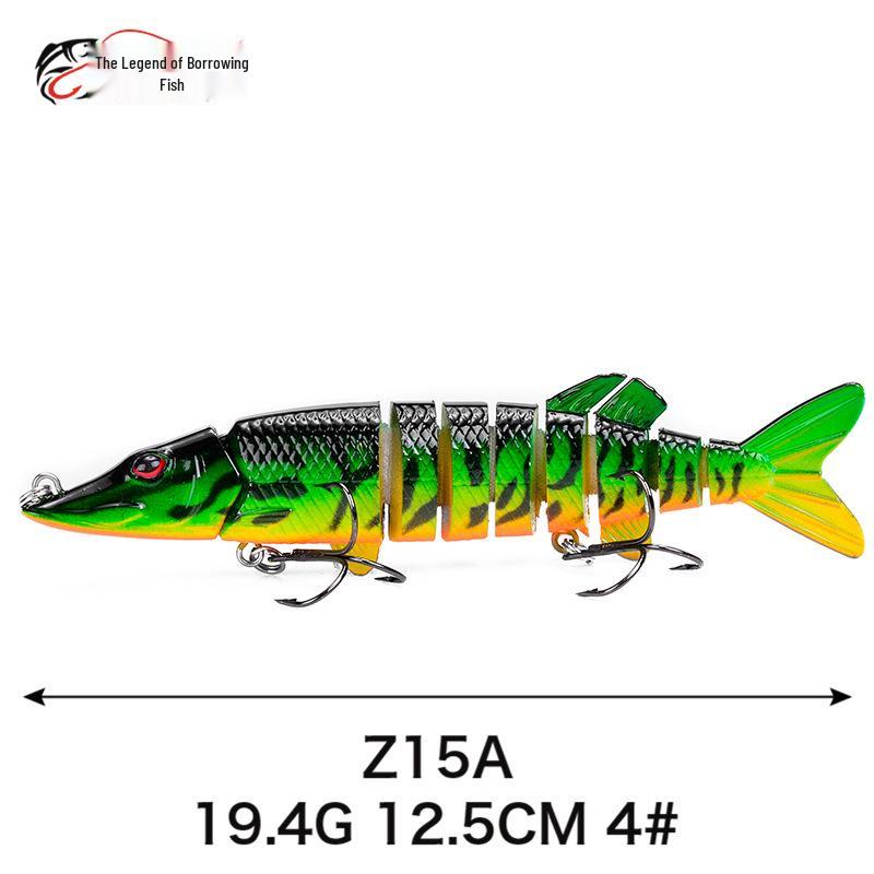 Multi-Joint Long Cast Pike Fishing Lure – Artificial Hard Bait for Sea Fishing