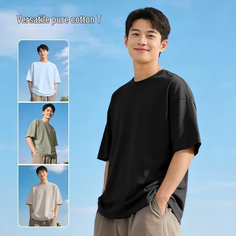 Baleno Men's 2026 Summer Loose Fit Pure Cotton Graphic Tee
