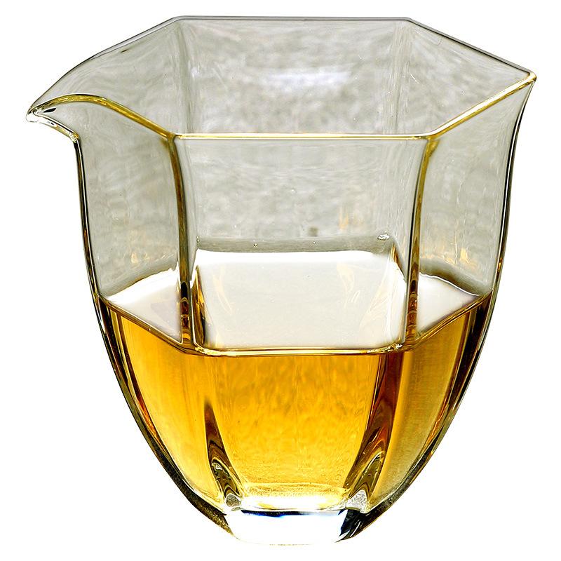 220ML Japanese Transparent Heat-resistant Glass Teacup Pitcher Divide Tea Cha Hai Justice Cup Fair Mug Drinkware Accessories New