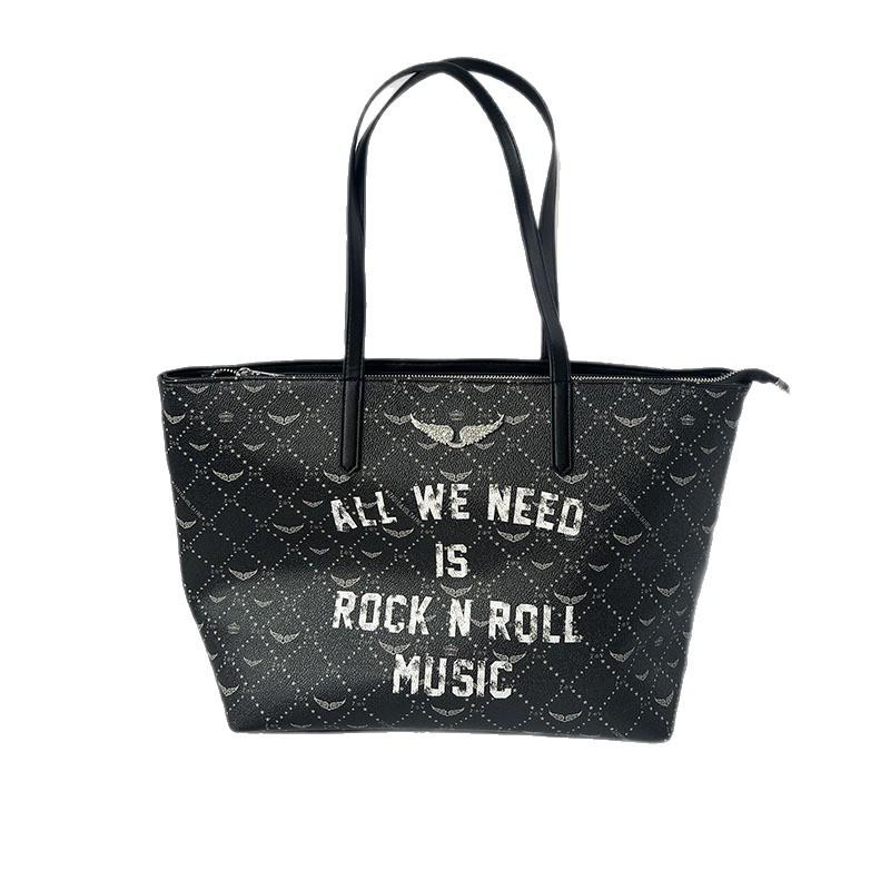 Women's Graffiti Print Large Capacity Crossbody and Tote Bag - Fashion Commuting & Computer Shoulder Bag