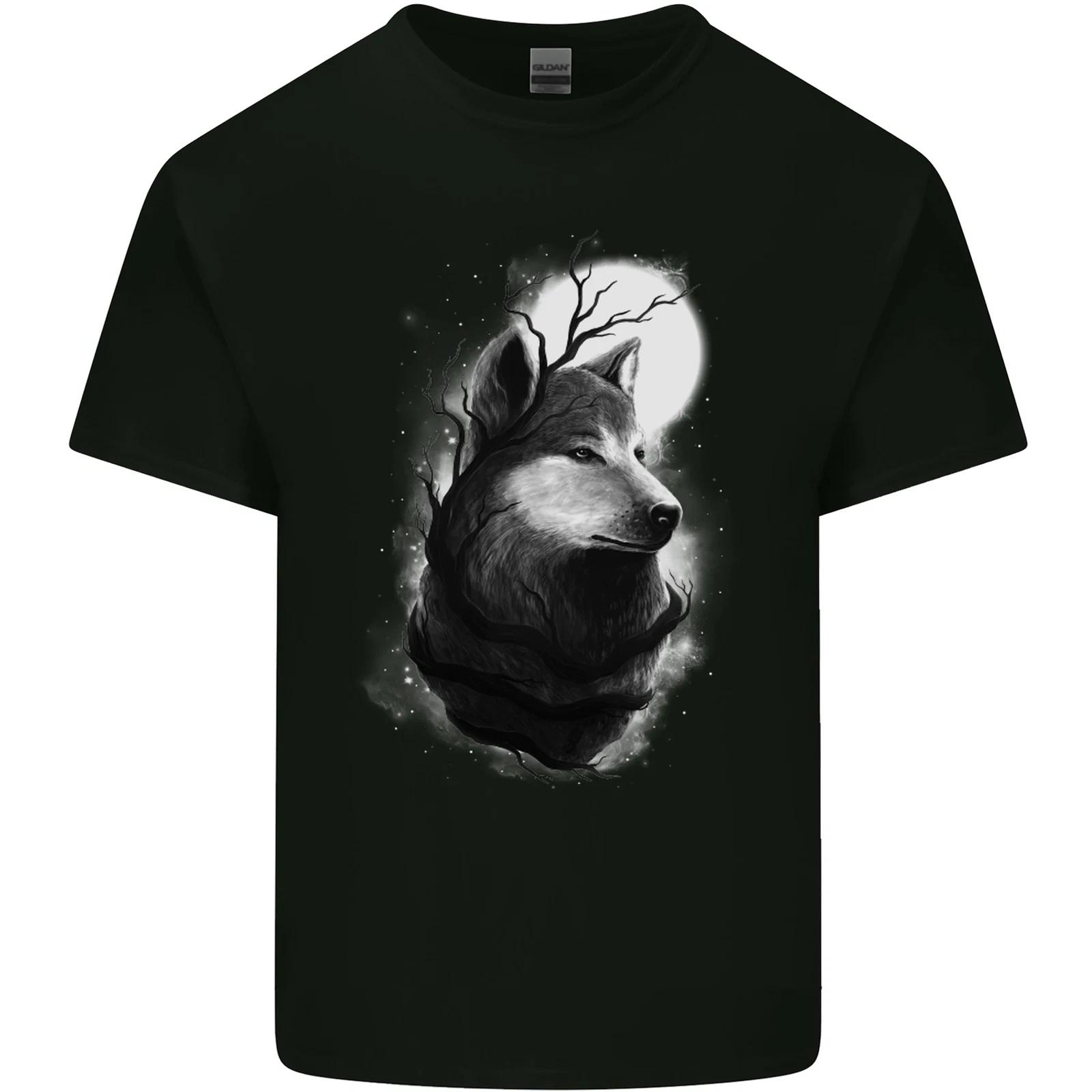 Full Moon Wolf Werewolves Wolves Kids T-Shirt Childrens XL