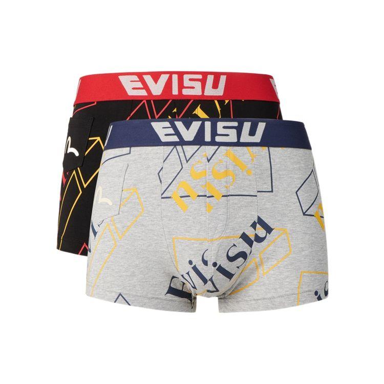 Evisu Logo Print Boxer Briefs 2-Pack Men underwear 2EAHTM1UW680TNCX