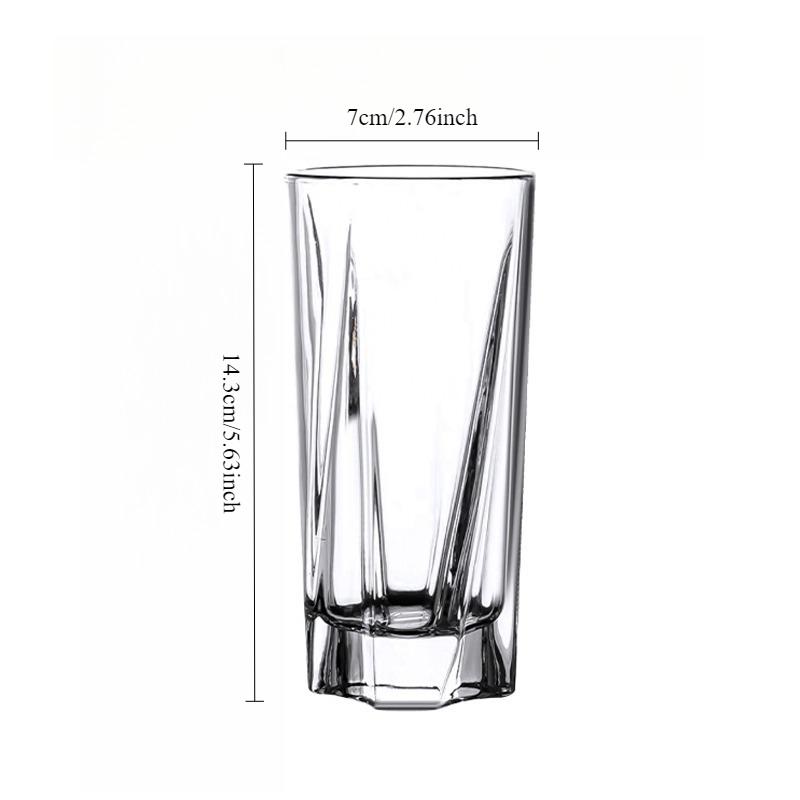 1pcs Simple Glass Cup Creative Cocktail Glasses Transparent Thick Bottom Glass Cup Outdoor Tableware Drinkware Exquisite Gifts