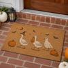 Cute Ducks Halloween Doormat Witch Duck Pumpkin Printed Mats Custom Personalized Housewarming Gifts Coir Rug For Holiday Decor