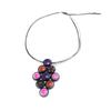 NOA [J4503] - Designer Necklace 'Coloring' Pink Purple