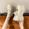 Women's Thick-soled Height-increasing Trendy Pancake Shoes 2024 Spring Korean Version Fashionable and Versatile Single Shoes