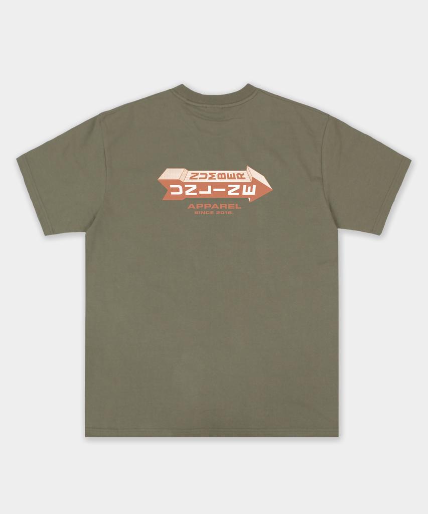 CAMEL WORK Online Number Short Sleeve T-Shirt (Khaki)