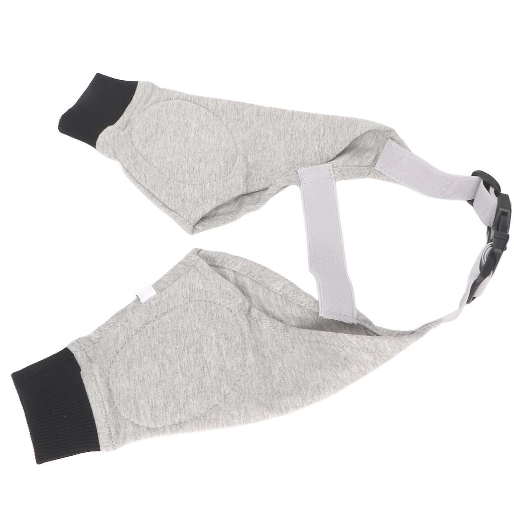 Dog Elbow Protector Joint Warming Breathable Adjustable Dog Front Leg Sleeve for Dogs Puppy Gray