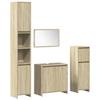 VidaXL Ensemble de meubles de salle de bain 4 pcs chêne sonoma, armoire de salle de bain, armoire de rangement de toilette, 3324969