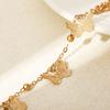 Vintage Gold Color Butterfly Beaded Finger Bracelet for Women Simple Metal Insect Adjustable Bracelet Beach Vacation Zircon