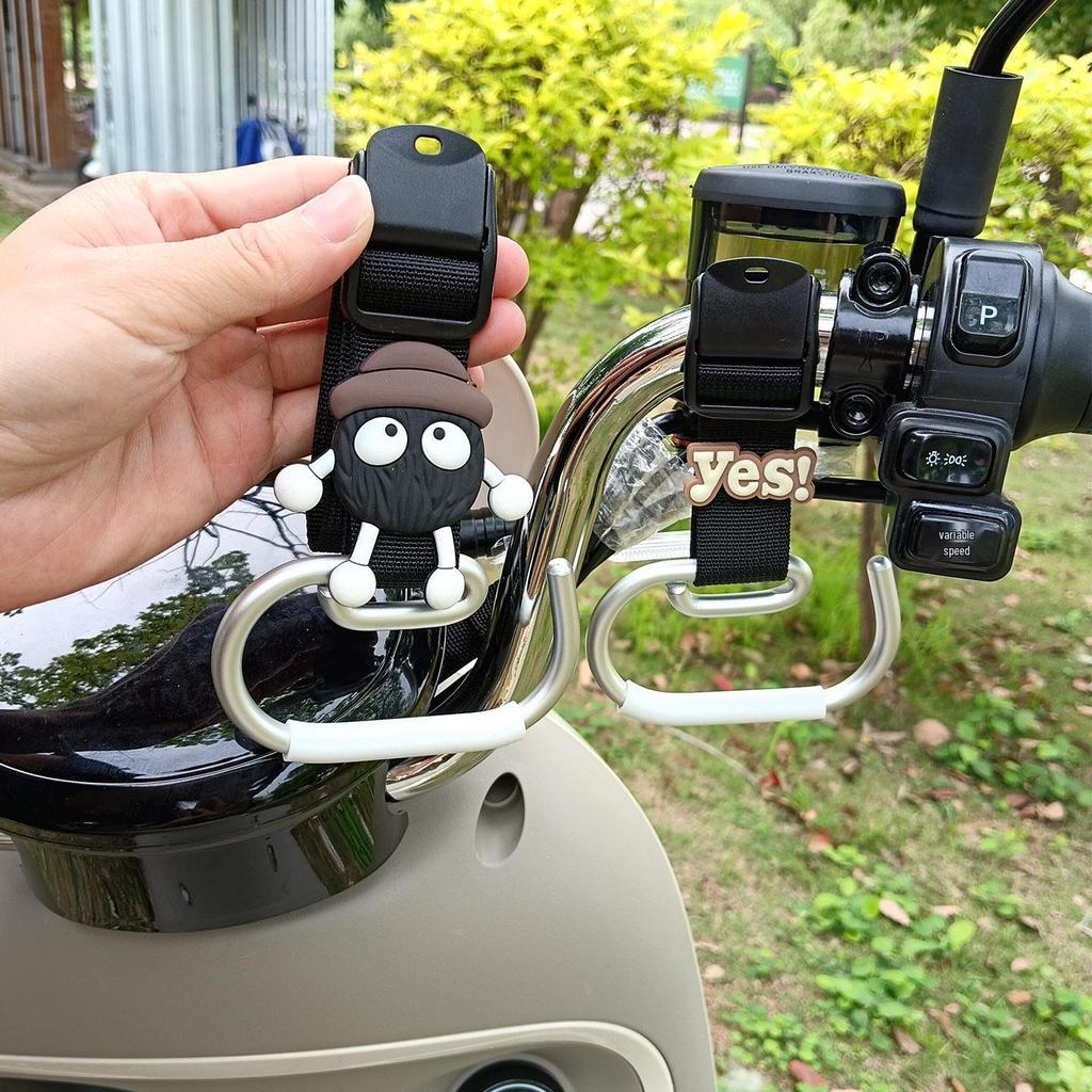 Cartoon Electric Scooter Hook: Universal, Strong, Storage Solution for Scooters, Motorcycles, and Strollers