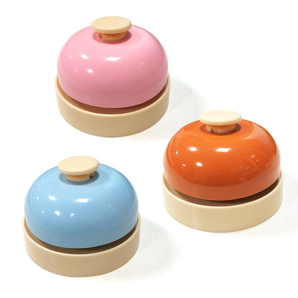 Pink/Blue/Orange Bar Counter Ringing Iron Call Bell Guests Restaurant Order Bell Childrens Toy