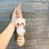 Plush Adorable Long Tailed Raccoon Toy Backpack Mini Doll Car Keychain Pendant