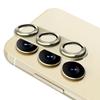 2x Aluminum lens cover with glass for Samsung Galaxy S24, ERBORD, gold