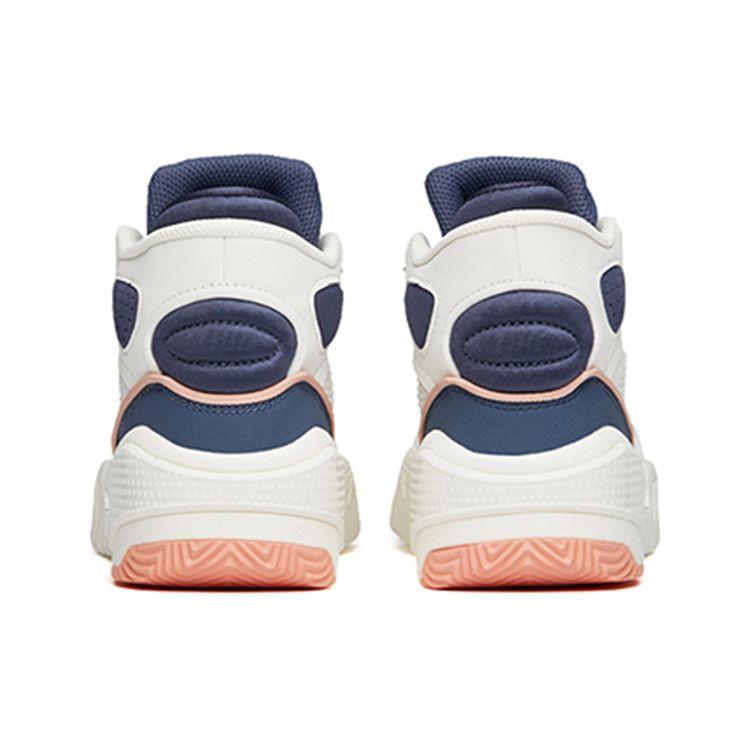 Anta Lifestyle Series Flame Trendy Casual High-Top Skate Shoes Women Sneakers White Blue 122148088-5