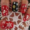 Fashionabla julsnöflingor Snowman 3D Nail Art Sticker Decal Girl fingernagel tillbehör